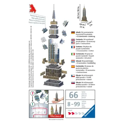 Puzzle 54 el. 3D Mini budowle. Empire State Building Ravensburger
