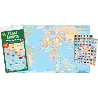Flagi �wiata. Mapa z naklejkami