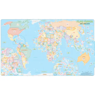 Flagi �wiata. Mapa z naklejkami
