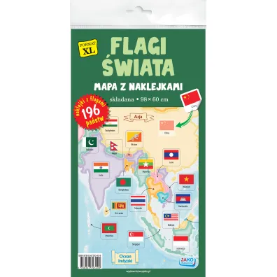Flagi �wiata. Mapa z naklejkami