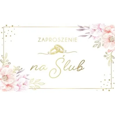 Armin Style ZAPROSZENIE SLUB 160X95 Z KOP AS ZP-107 OP10SZT