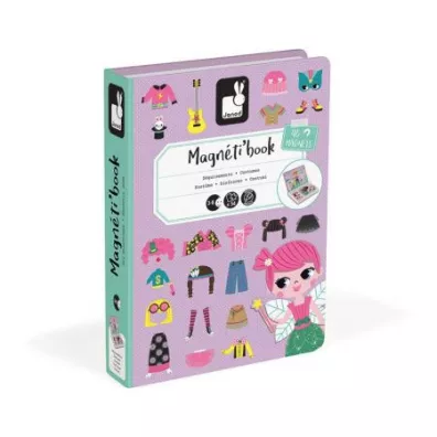 Magnetyczna ukadanka Kostiumy Dziewczynka Magnetibook Janod