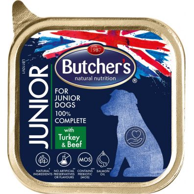 Butchers Functional Junior Pasztet z indykiem i wołowiną dla psów 150 g
