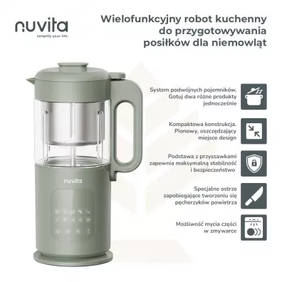 Nuvita Magic Pappa - 7 w 1 wielofunkcyjny robot kuchenny do przygotowywania posi�k�w dla niemowl�t