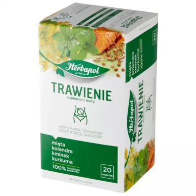 Herbapol Herbatka zio�owa Trawienie + praca w�troby Suplement diety 20 x 2 g