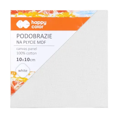 Podobrazie bawe�niane impregnowane bia�e 10x10 tablica MDF 4mm Happy Color
