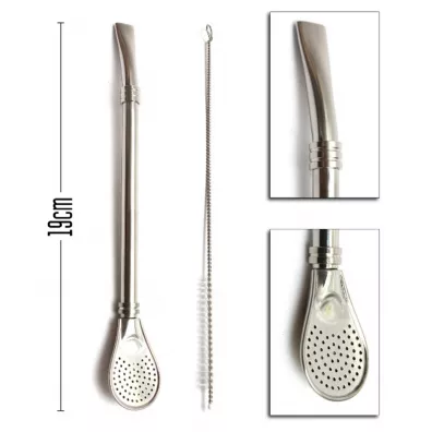 Bombilla mercedes Silver ze szczoteczk� (srebrny pier�cie�) - d�. 19 cm