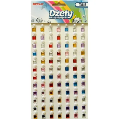 Brewis D�ety samoprzylepne kwadraty per�y 164 szt.