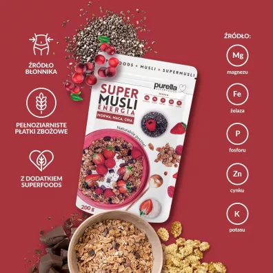 Purella Supermusli Energia zestaw 3 x 200 g