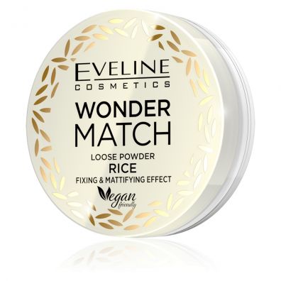 Eveline Cosmetics Wonder Match Loose Powder Rice puder sypki ryżowy utrwalająco-matujący 6 g