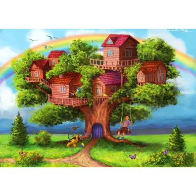 Puzzle 1000 el. Domki na drzewie Enjoy