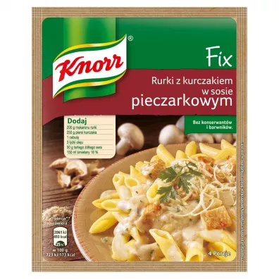 Knorr Fix Rurki z kurczakiem w sosie pieczarkowym 33 g
