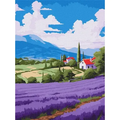 Ideyka Malowanie po numerach - Lawendowe przestrzenie 30x40cm