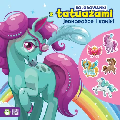 Jednoro�ce i koniki. Kolorowanki z tatua�ami