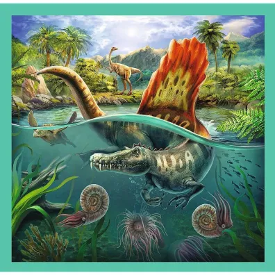 Puzzle 3w1 (20+36+50 el.) Niezwyky wiat dinozaurw Trefl