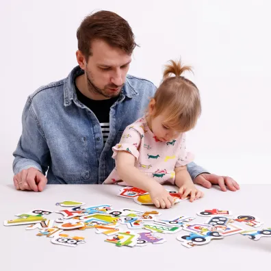 Puzzle progresywne 33 el. Pojazdy na budowie Bright Junior Media