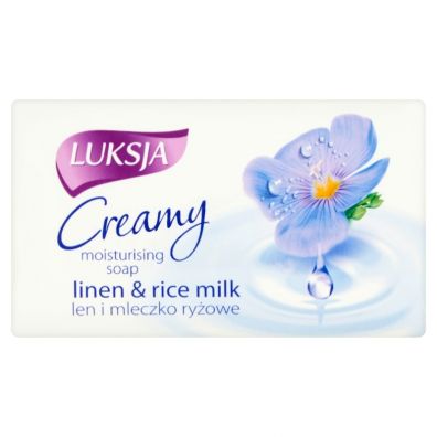 Luksja Kremowe mydo Creamy Len i mleczko ryowe 90 g