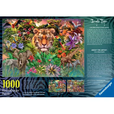 Puzzle 1000 el. Tygrys w ogrodzie Ravensburger