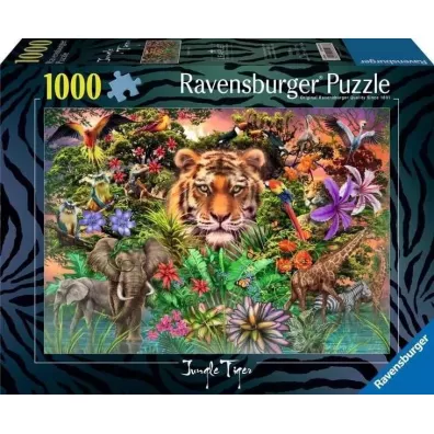 Puzzle 1000 Tygrys w ogrodzie Ravensburger