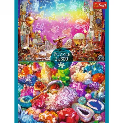 Puzzle 2x500 el. Kosmos i kryszta�y Trefl