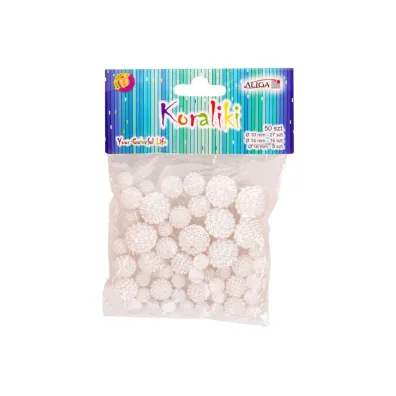 Aliga Koraliki plastikowe per�owe 50 szt
