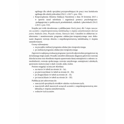 Nowe programy edukacyjno-terapeutyczne dla I etapu nauczania uczni�w z niepe�nosprawno�ci� intelektualn� w stopniu umiarkowanym