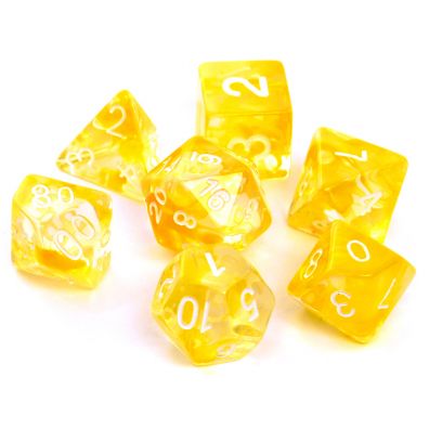 Komplet kości RPG - Nebula - Żółte Rebel