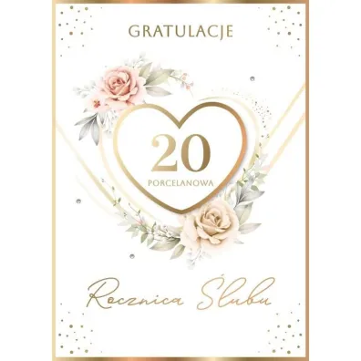Armin Style KARNET ROCZNICA SLUBU 20 B6 Z KOP AS GM-1373