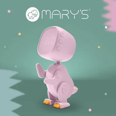 Marys Budzik silikon USB Robo Dino r�owy 9X8X17 ECO LIGHT MW61057
