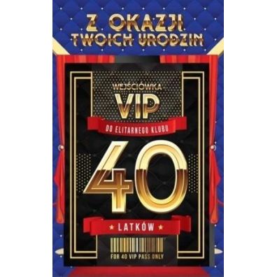 Yeku Karnet Urodziny 40 VIP - 05