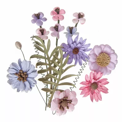 Dalprint Kwiaty papierowe pink&lavender 12 szt.