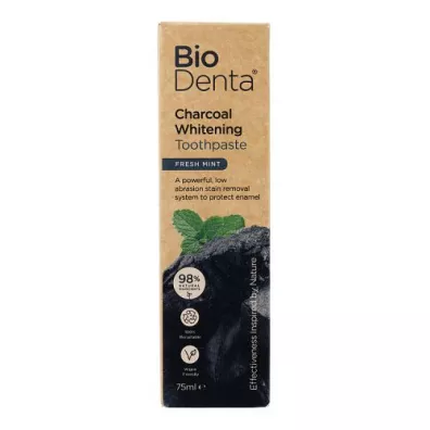 BeConfident BioDenta Wybielaj�ca pasta do z�b�w z w�glem aktywnym o smaku �wie�ej mi�ty 75 ml