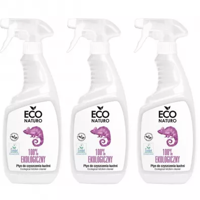 Eco Naturo Ekologiczny p�yn do czyszczenia kuchni Ecolabel Zestaw 3 x 750 ml