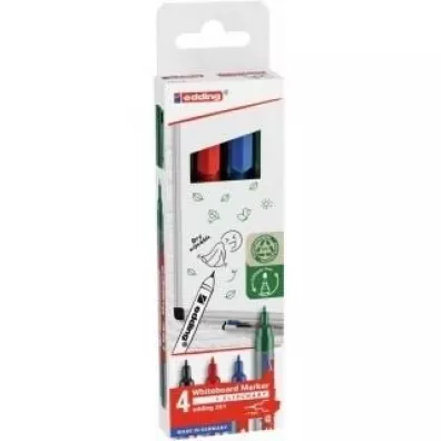 Edding Marker do tablic sucho�cieralnych 1mm 4 kolory