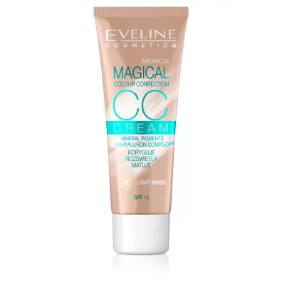 Eveline Cosmetics Magical Colour Correction CC Cream multifunkcyjny podk�ad 50 Light Beige SPF15 30 ml