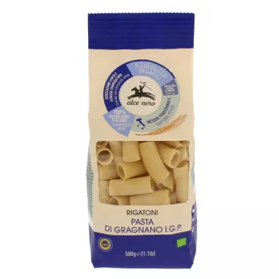 Alce Nero Makaron (semolinowy - pasta di gragnano) rurka rigatoni Bio