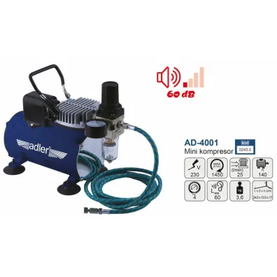 Adler Kompresor / spr�arka mini do aerograf�w