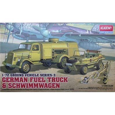 Фото - Машинка Academy German Fuel Truck & Schwimmwagen 