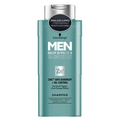 Schwarzkopf Men Shampoo Zinc Anti-Dandruff & Oil Control przeciwłupieżowy szampon do włosów przetłuszczających się 250 ml