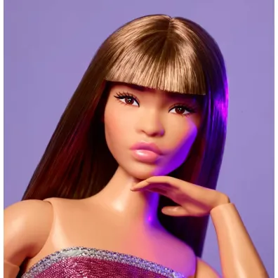 Barbie. Looks 24 Lalka kr�g�a r�owa mini Mattel