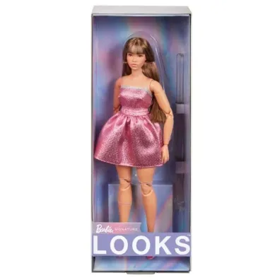 Barbie. Looks 24 Lalka kr�g�a r�owa mini Mattel