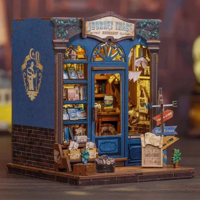 Puzzle Miniaturowy domek mini Book Nook Drzwi do �wiata podr�y Habarri