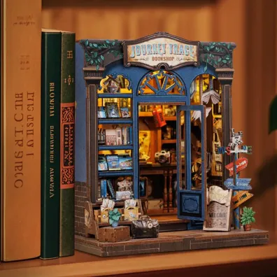 Puzzle Miniaturowy domek mini Book Nook Drzwi do �wiata podr�y Habarri