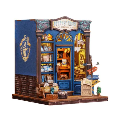 Puzzle Miniaturowy domek mini Book Nook Drzwi do �wiata podr�y Habarri