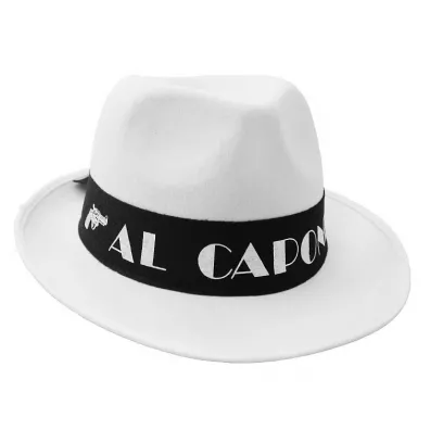 Godan Kapelusz Al Capone bia�y