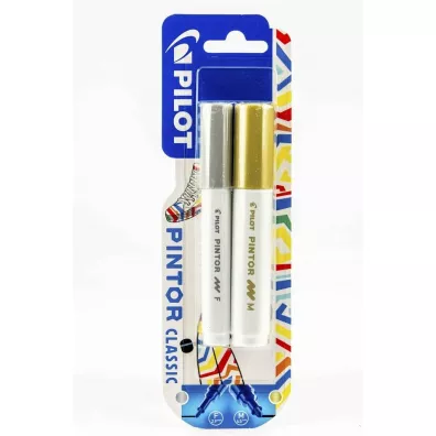 Pilot Marker Pintor srebrny, z�oty 2 szt.