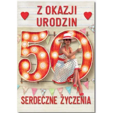 Trend Kartka okoliczno�ciowa Urodziny 50 MF33