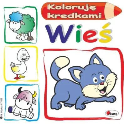 Wie�. Koloruj� kredkami