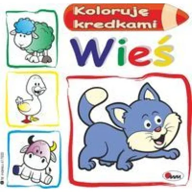 Wie�. Koloruj� kredkami