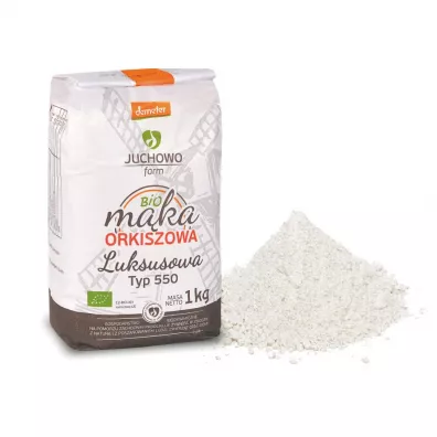Juchowo Mka orkiszowa luksusowa typ 550 demeter 1 kg Bio
